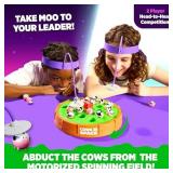 Cows in Space by Relatable, The Kid-Friendly Extraterrestrial Easter Family Game for Kids, Fun 2 Player Game, Easter Gifts, Includes 2 UFO Headbands, 1 Electronic Spinning Base, and 21 Cows - Retail: 