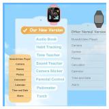 Kids Smart Watch Girls Boys - Smart Watch for Kids Game Watch Gifts for 4-12 Years Old with 26 Games Camera Alarm Video Music Player Pedometer Flashlight Birthday Gift for Boys Girls (6 Pink) - Retail