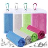 3 Pack Cooling Towels for Neck and Face (40" x 12") for Men and Women, Microfiber Towels, Cooling Towels, Sweat Towel for Yoga, Sports, Running, Workout, Gym, Camping, Fitness & More Activities. - Ret