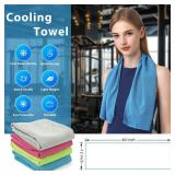 3 Pack Cooling Towels for Neck and Face (40" x 12") for Men and Women, Microfiber Towels, Cooling Towels, Sweat Towel for Yoga, Sports, Running, Workout, Gym, Camping, Fitness & More Activities. - Ret