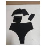oshkang Thongs for Womens High Waisted Seamless for Women Underwear Sexy Breathable Panties 5 Pack Black Medium  - Retail: $15