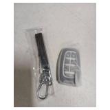 Key Fob Cover fit for Chrysler Pacifica, 7 Button for 2017-2025 Touring, Pinnacle, Limited, Voyager, 2020 Proximity, Smart Key Fob Replacement 68217832AC, 68217832AB, M3N-97395900 (Black, Silver Edge)