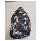 HAWEE Backpack One Strap for Women Anti Theft Rope Sling Pack Bag Cycling Hiking, Tropical Flower - Retail: $33