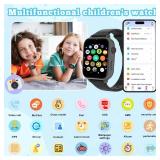 4G Kids Smart Watch GPS Tracker, Smartwatch for Kid with Video Calling, Voice Chat, Class Mode, SOS , Pedometer, Alarm, Games, SIM Card HD Touch Screen Phone Watch Gift for 4-12 Girls Boys, Black - Re