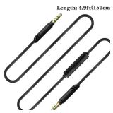 Linkidea Audio Cable with Mic for Soundcore Life Q20/Q30 Space Q45 H30i, ATHWS990BT WS660BT Headphones, 3.5mm to 3.5mm Replacement Aux Cord (4.9 ft / 1.5 m) - Retail: $9