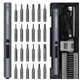 SHARDEN Mini Electric Screwdriver, 29 in 1 Small Electric Screw Driver Kit with 24 Magnetic Bits, Precision Cordless Repair Tool for Phone, Camera, Laptop, Watch - Retail: $24