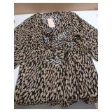 PRETTYGARDEN Womens Summer Knot Front V Neck Ruffles Short Sleeve Floral Print Swing Sexy One Piece Jumpsuits Shorts (Brown, XX-Large) - Retail: $27