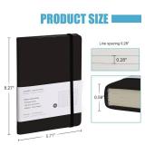 EMOMAS Lined Journal Notebook Hardcover Notebook for Men & Women Journals for Writing, Work, School, Home & Daily Notes, 160 Pages Medium A5, 5.7"x8", 100 gsm Thick Paper (Black) - Retail: $8
