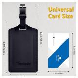 Travelambo Luggage Tags for Suitcases Faux Leather Privacy Protection 1 Pack Bag Tags Travel Accessories Essential, Black - Retail: $6