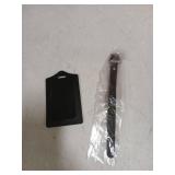 Travelambo Luggage Tags for Suitcases Faux Leather Privacy Protection 1 Pack Bag Tags Travel Accessories Essential, Black - Retail: $6