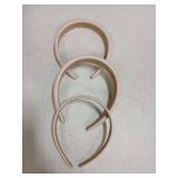 AUDTOPE 3Pcs Faux Leather Headbands for Women, Solid Soft Plain White Leather Hair Accessories - Retail: $8