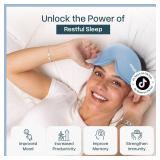 MyHalos Sleep Mask 3D Blackout Eye Mask for Women & Men, Side Sleepers, Zero Pressure Memory Foam Eyelash Friendly, Breathable,Award-Winning Sleep Aid for Travel (Light Blue, 1 Count (Pack of 1)) - Re