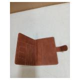 Passport Holder Wallet Cover Personalized Letter A-Z Travel Wallet RFID Blocking Passport Cover Wallet Case for Travel Passport Book Holders for Women and Men, Brown-J - Retail: $12