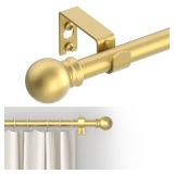 GXOACKJ Curtain Rods for windows 32-48 inch, 5/8 inch Decorative Gold Splicing Heavy Duty Metal Curtain Rod set with Brackets - Retail: $8