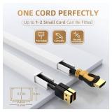 Delamu Cord Hider, Cord Covers for Wires on Wall, One-Cord Cable Hider, Self-Adhesive Wire Hiders Wire Covers for TV Cords on Wall, Easy Mount Cable Cover Management Kit, 6X W0.59 H0.4in, White - Reta