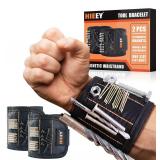 HIEEY 2 Pieces Magnetic Wristband for Holding Screws, Gifts for Men, Tool Belt Magnetic Wristband for Holding Screws, Cool Gadgets Christmas Gifts for Him Men Women Husband (Gift Box) - Retail: $10