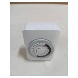 Timers for Electrical Outlets Indoor, AaiVrylliz 3-Prong Dual Outlet Timer,24-Hour 30 Minute Daily On/Off Cycle, Plug-in Mechanical Timers for Christmas Lights, Lamps, Grow Light - Retail: $9