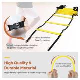GHB Pro Agility Ladder Agility Training Ladder Speed 12 Rung 20ft with Carrying Bag - Retail: $11