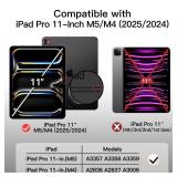 JETech Clear Case for iPad Pro 11-Inch M5/M4 2025/2024 (6th/5th Generation), Anti-Yellowing Transparent Shockproof Slim Tablet Back Cover with Hard PC Back and Soft TPU Bumper - Retail: $12