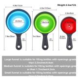 Large Small Funnel Set of 3, Food Grade Mini Funnels for Kitchen Use, Silicone Collapsible Funnels, Wide Mouth Canning Funnel for Mason Jars, Filling Bottles, Flask, Tiny Spice, Cooking Water YLYL - R