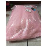 Deeprove Pink Lace Curtains 96 Inches Long 2 Panels Set, Sheer Florals Scallop Ruffle Edge, Chic Vintage Window Treatment Pair Decor Drapes for Girl