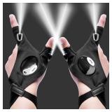 Fathers Day Dad Gifts, Birthday Easter Gifts for Men Him, Christmas Stocking Stuffers for Men Boyfriend Husband, LED Flashlight Gloves Hands-Free Lights Cool Gadgets for Fishing Camping Repairing - Re