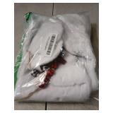 CCINEE 2Pack Pet Dog Personalized Christmas Stockings with Wooden Name Tag, Large Bone Shape Xmas Glitter Snowflake Plush Hanging Stockings for Christmas Tree Wall Fireplace Home Decoration - Retail: 