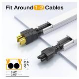 Delamu 56.7in Cord Hider, Cord Covers for Mini Wire on Wall, Paintable Cable Hider Wire Covers for Cords, Self-Adhesive Cable Cover Management, Easy Set-up Wires Hiders for TV, W0.55 H0.4in, White - R