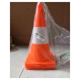 12 inch Traffic Safety Cones with Reflective Collars,[4 Pack]Orange Soccer Training Cones| Parking Cones| Construction Cones|Road Cones for Parking lot, Driveway, Sport and Driving Training. - Retail: