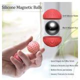 luckdoor Silicone Magnetic Balls Fidget Toys for Adults & Teens,4PCS Stress Relief Sensory Toys for Autism ADHD Anxiety,Fun Textures Gadgets,Office Desk Toy,Stocking Stuffers for Men Women Teen Gifts 