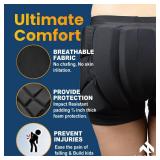 AUDIFU Kids Butt Pad Shorts for Skating Snowboarding Ski, Hip Protective Padded Shorts for Youth Child (X-Large) - Retail: $26