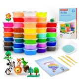 GAGAtoad 36 Colors Ultra Light Air Dry Clay Kit with Pressing Board Modeling Clay Plastic Tools, with Guide Book for Boys and Girls Age 3-12 Year Old Gift Toy Clay Art Crafts - Retail: $15