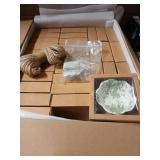 Teenyyou 31 Pack Wedding Favors for Guests Small Ceramic Bowls Bulk Gifts Set 3.3 Inch Sage Green Verdure Design Mini Dipping Bowl Sauce Dish with Cards Box for Party Shower Favor Souvenir