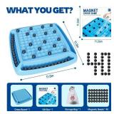 Magnet Game, Board Game for Kids 8-12, Magnetic Game Chess Set for Kids and Adults Family and Friend Games Night, Magnet Chess Game 40 Piceses, 2-4 Players (Cyan) - Retail: $26