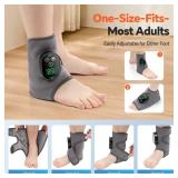 Cordless Foot Massager for Neuropathy, Foot and Ankle Massager, Ankle Heating Pad with Massage, 6 Heating, 3 Massage Modes&Timer, Gray - Retail: $40