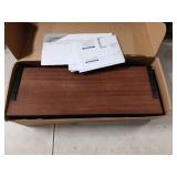 WOPITUES Floating Shelves with Wire Storage Basket, Bathroom Shelves Over Toilet with Protective Metal Guardrail, Wood Wall Shelves for Bathroom, Bedroom, Living Room, Toilet Paper- Dark Brown - Retai