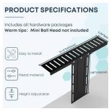 16 inch VESA Monitor Mount Shelf for Streaming - Holds Cameras, Webcams, Microphones & Lights, Height Adjustable, Fits 100x100 mm VESA Pattern, All-in-One Design (Black) - Retail: $20