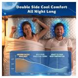 KUCEY Cooling Side Sleeper Pillow for Neck and Shoulder Pain, Luxury Shredded Memory Foam Firm Cool Bed Pillows for Sleeping Set of 1- Adjustable Standard Size- Washable Cover Original White - Retail: