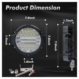 7 Inch Round LED Offroad Lights,201W LED Light Pods Driving Light Bar Combo Beam Work Lights with Wiring Harness for Pickup SUV ATV UTV Truck Lights,4PCS - Retail: $80