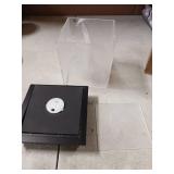 Softball Display Case with Led Light, UV Protected Cube with Wood Base Stand, Clear Acrylic Softball Holder for Single Autograph Ball - Retail: $25