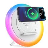 SIDVAR Bluetooth Speaker Night Lightsr,Wireless Charging Modern Speaker,Best Teenage Birthday Gift Ideas Tween Girls Gifts/Please use The Original Adapter 10W Wireless Charging - Retail: $31