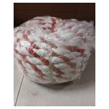 Natural Cotton Rope(1inches x 100ft), 3-Strand Twisted Thick White Red Soft Rope Cord for DIY Crafts Decoration Pet Toys, Indoor & Outdoor Use - Retail: $64