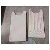 Faucet Mat for Kitchen Sink, 15.7" Quick Absorbent Diatomite Fast Drying Stone, Kitchen Sink Splash Guard and Bathroom Stone Tray for Counter (white, 15.7" x 4") - Retail: $7