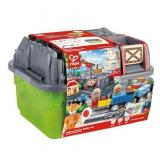 Hape Railway Bucket Builder Set | 50-Piece Multi-Color Wooden Train Set Toy, Construction Building Kit for Kids - Retail: $63