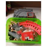 Hape Railway Bucket Builder Set | 50-Piece Multi-Color Wooden Train Set Toy, Construction Building Kit for Kids - Retail: $63