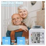 TOPBOMED Electronic Blood Pressure Monitor,Wrist Blood Pressure Monitor 2x99 Reading Memory for Adults Wrist BP Monitor with Carrying Case for Home Use