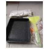 AIKENBBKK Japanese Omelette Pan Tamagoyaki Egg Pan, Omlet Pan Nonstick, Square Frying Pan Non Stick, Induction-Ready, Detachable Handle, PFAS & PFOA-Free, Oven Safe, Black, 7.5 x 6.3 - Retail: $20