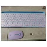 seenda Bluetooth Keyboard and Mouse for iPad, CTU-301 Wireless Multi-Device Connection Bluetooth+2.4G Keyboard Mouse Combo with Tablet Holder for iPad/Macbook/Windows, iOS/Andriod/Phone, Blue & Purple