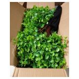 Yunsailing 100 Pcs Faux Eucalyptus Stems with White Seeds Artificial Eucalyptus Leaves Greenery Decor Fake Leaf Branches for Wedding Bouquets Centerpiece Flower Arrangement Farmhouse Home Decoration -