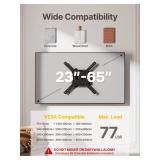 monTEK Full Motion TV Wall Mount for 23-65 Inch Flat & Curved TVs and Monitors, Swivel & Tilt Articulating Bracket, Max VESA 400x400mm, Holds up to 77 lbs, Perfect Center Design - Retail: $25